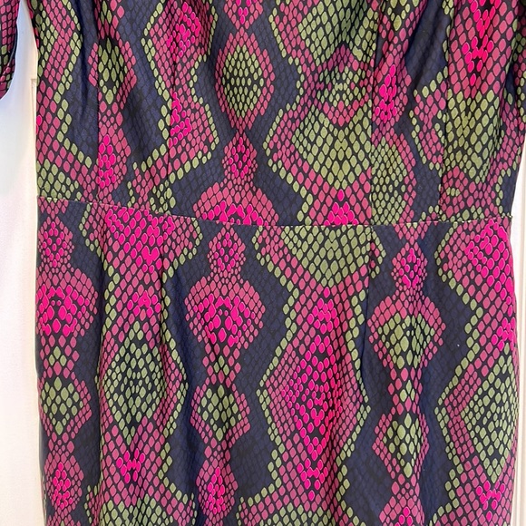 Jude Connally Monique Colorful Snake Pattern Dress sz.M - Picture 6 of 10